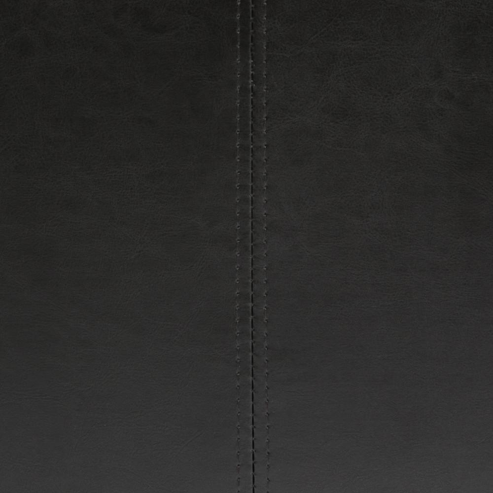 Tanners Brown Vegan Leather | Dover Vegan Leather Storage Ottoman