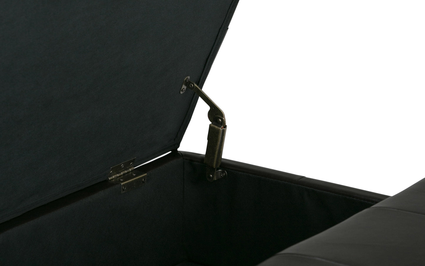 Tanners Brown Vegan Leather | Dover Square Vegan Leather Coffee Table Storage Ottoman