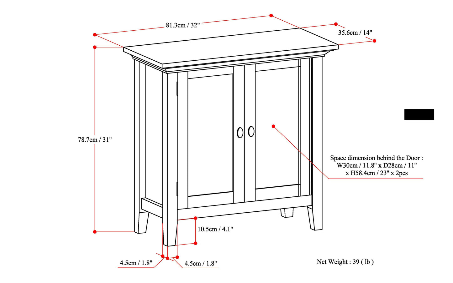 Redmond Low Storage Cabinet