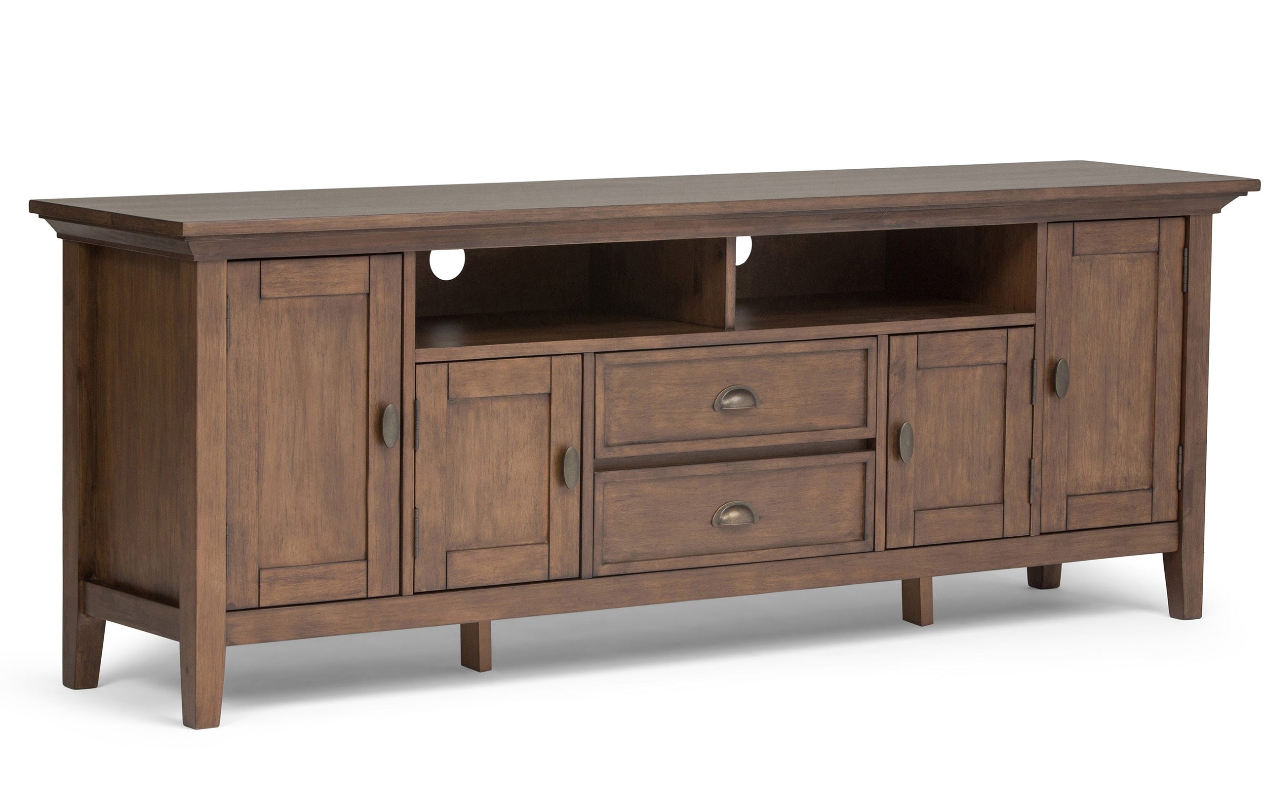 Rustic Natural Aged Brown | Redmond 72 inch TV Media Stand