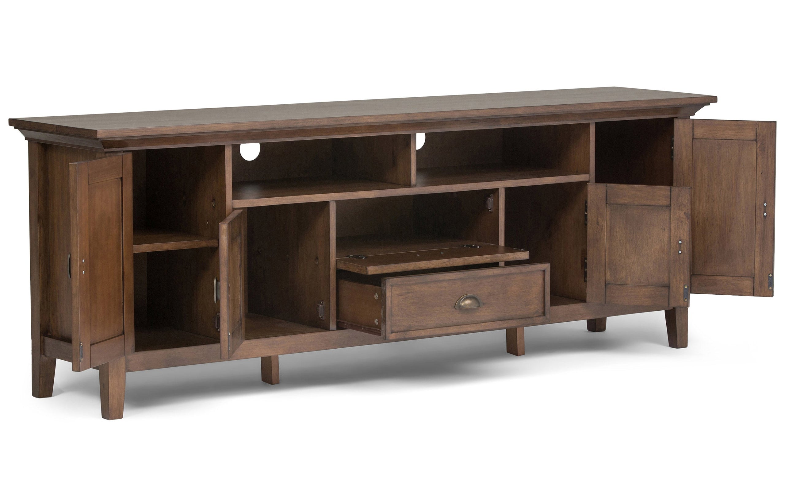 Rustic Natural Aged Brown | Redmond 72 inch TV Media Stand