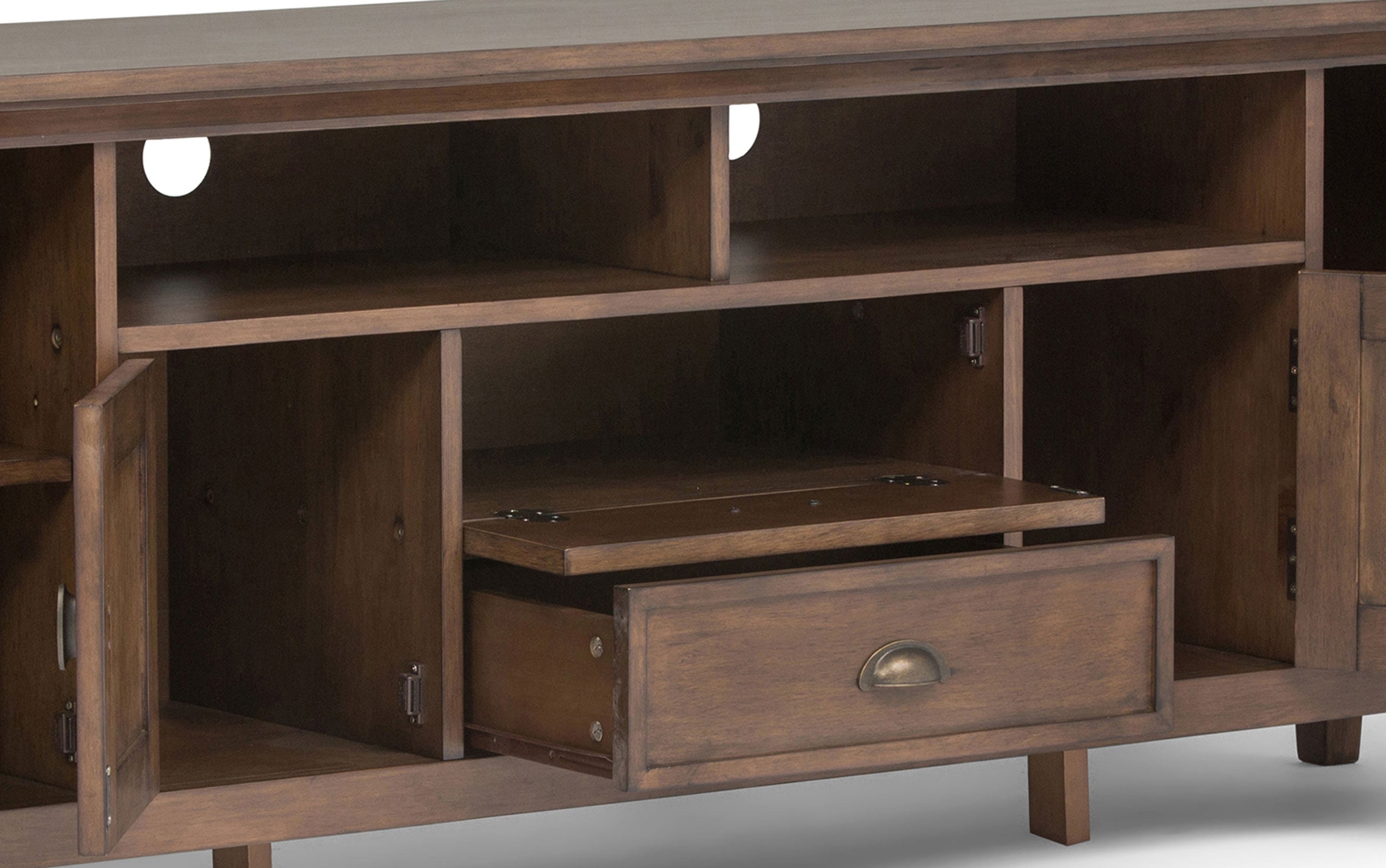 Rustic Natural Aged Brown | Redmond 72 inch TV Media Stand