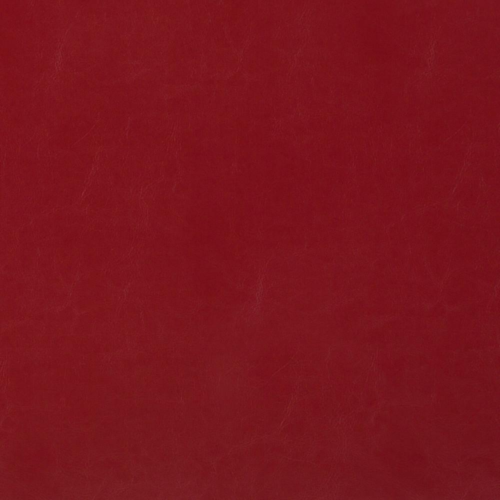 Radicchio Red Vegan Leather | Avalon Linen Look Storage Ottoman with Three Trays