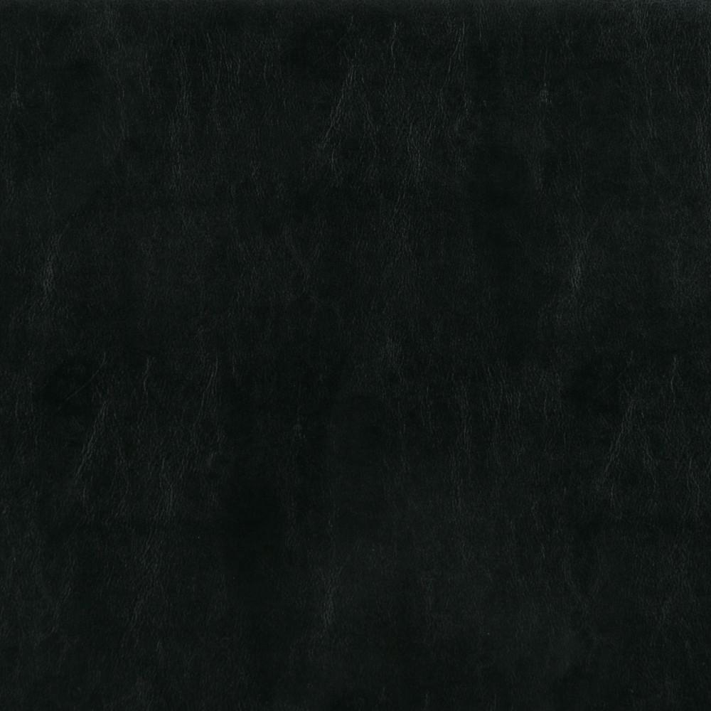 Black Vegan Leather | Avalon Linen Look Storage Ottoman with Three Trays