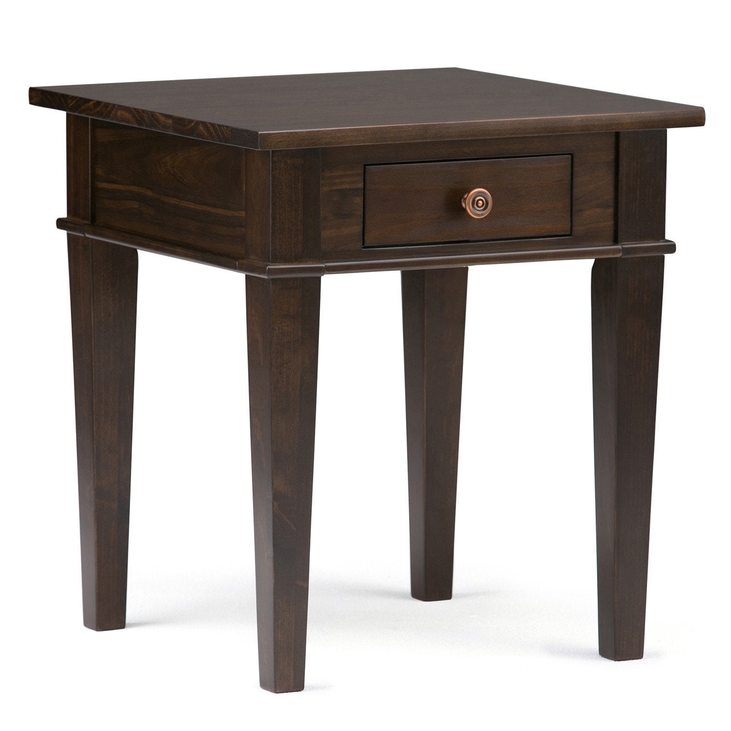 tobacco end table Simpli Home Warm Shaker 20 in. Wide Rectangle Solid Wood in Brown AXWSH002-TB DIMENSIONS Overall Dimensions Sherlock Square End Table in