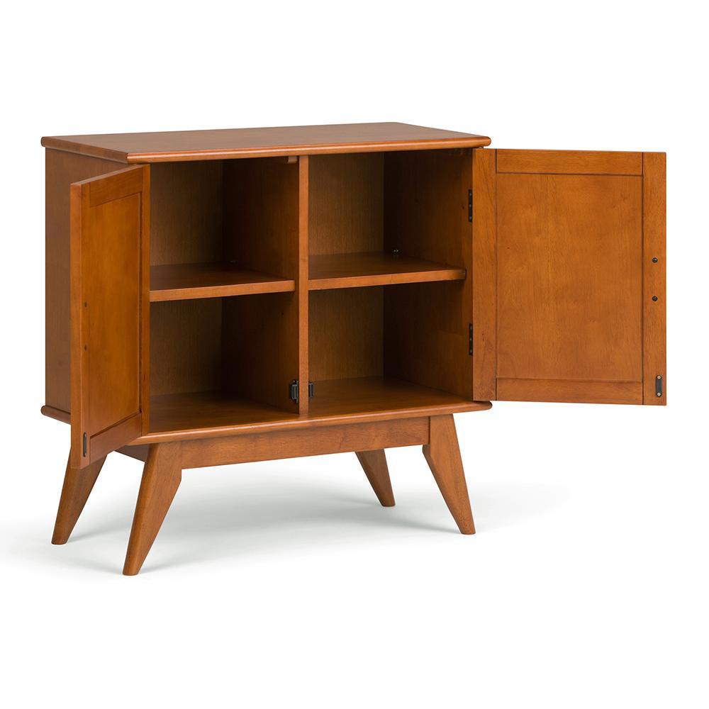 Teak Brown | Draper Mid Century 32 x 14 x 42 inch Low Storage Cabinet