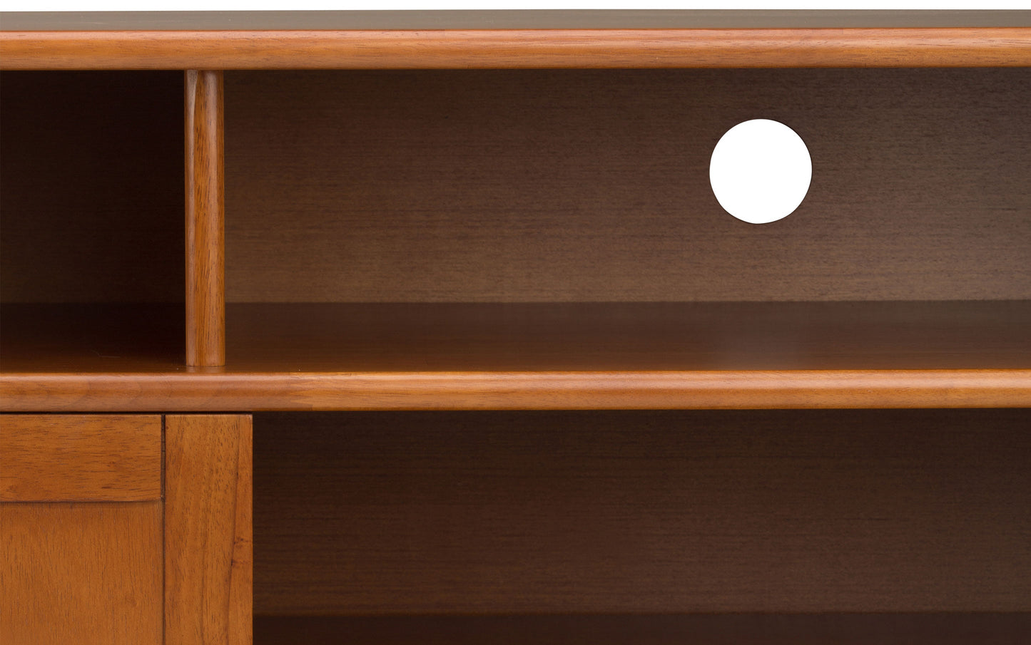 Teak Brown | Draper Mid Century Tall TV Media Stand