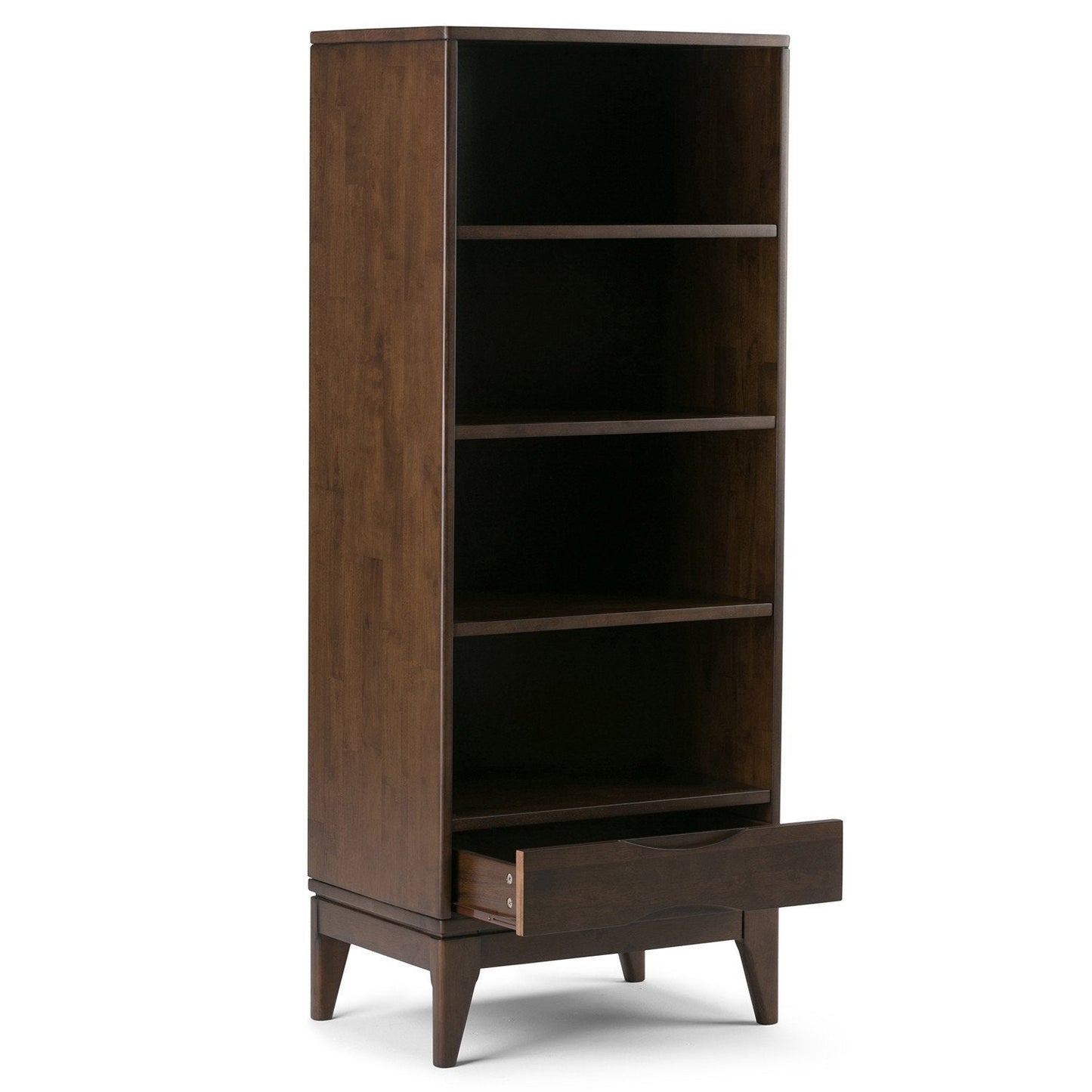 Walnut Brown | Harper 60 x 24 inch Bookcase with Storage