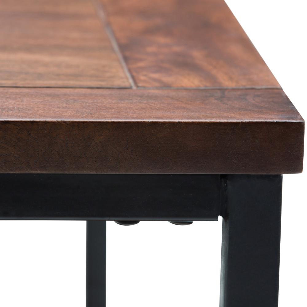 Dark Cognac Brown | Skyler 34 inch Square Coffee Table