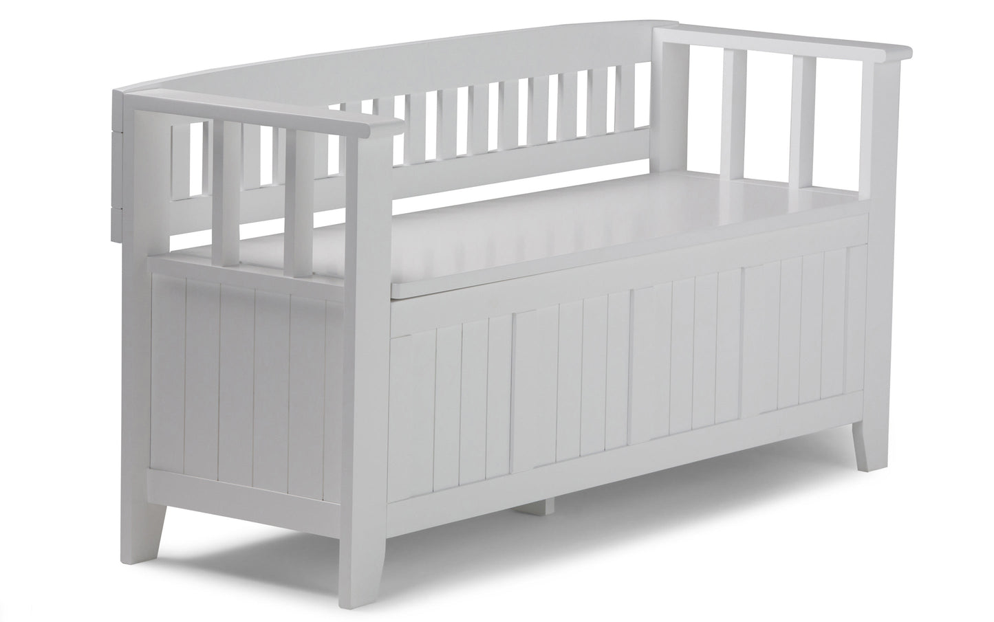 White | Acadian 48-inch Storage Bench and 36-inch Cabinet