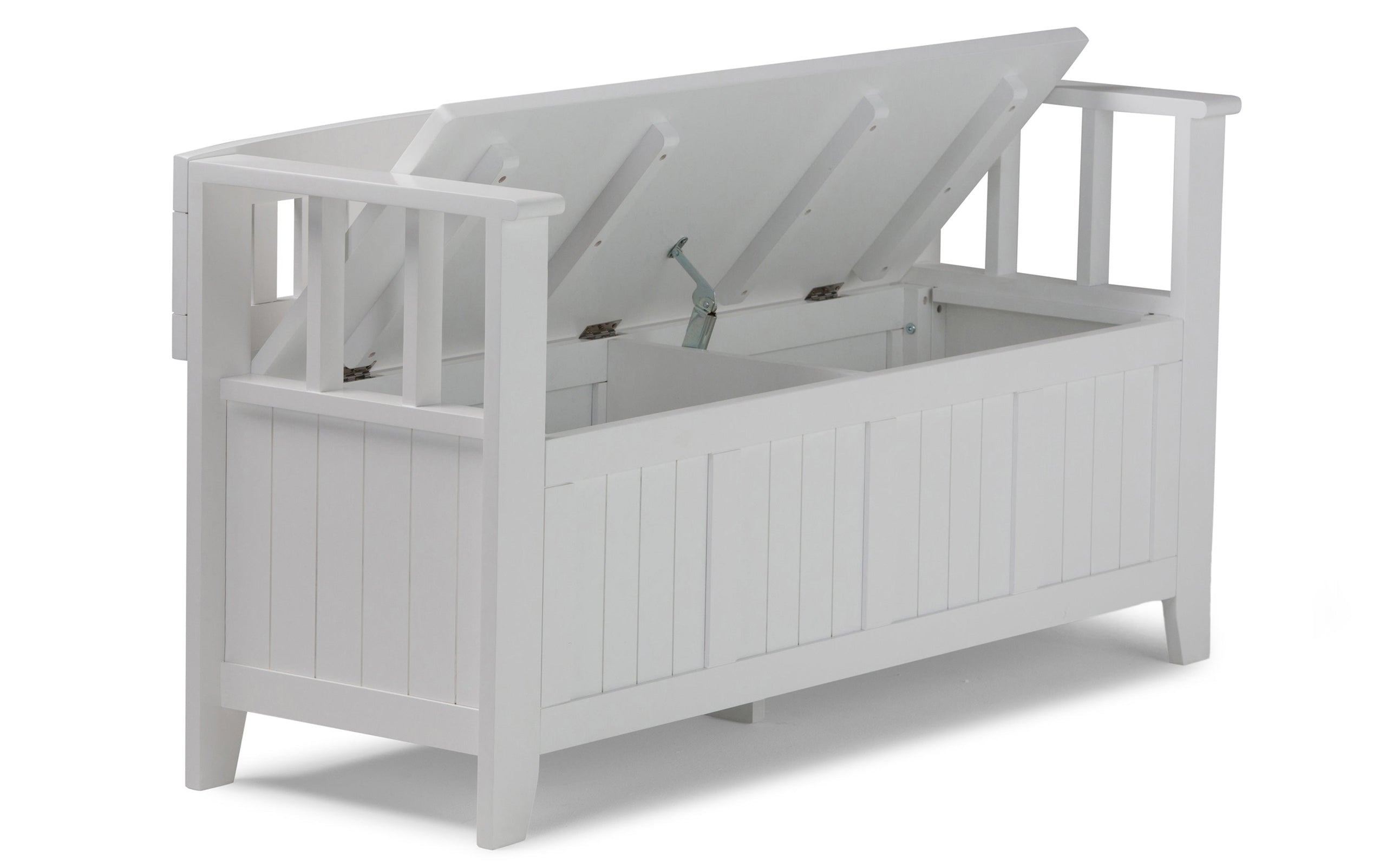 White | Acadian 48-inch Storage Bench and 36-inch Cabinet
