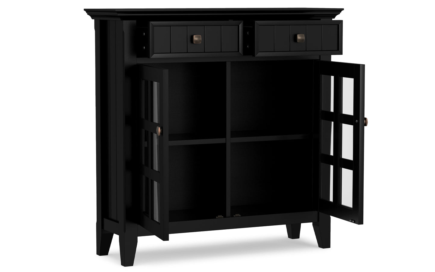 Black | Acadian 36-inch Storage Bench and 36-inch Cabinet