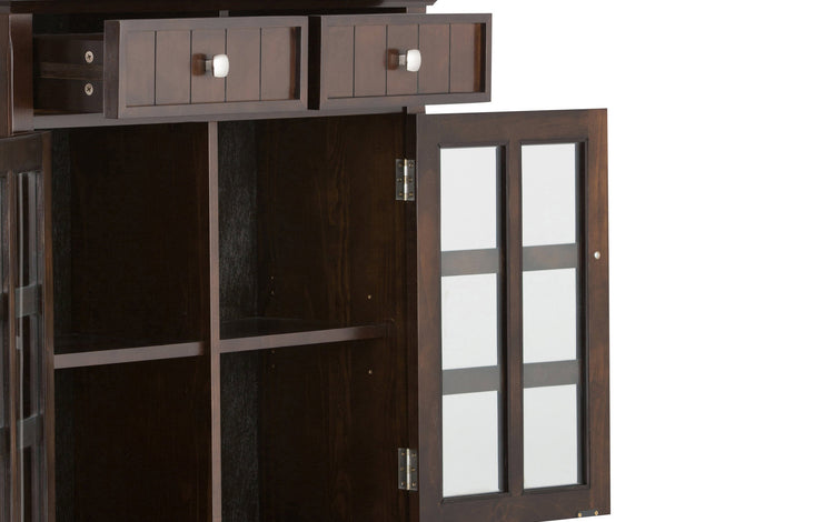 Brunette Brown | Acadian 36-inch Storage Bench and 36-inch Cabinet