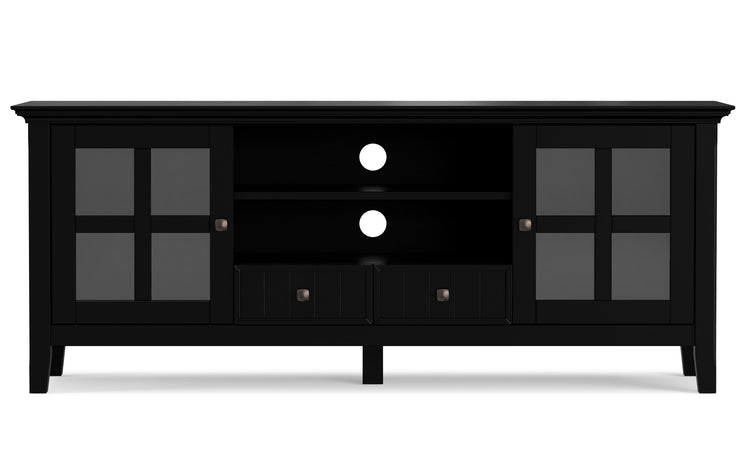 Black | Acadian 60 inch TV Stand with 26 inch 5 Shelf Bookcases (Set of 3)