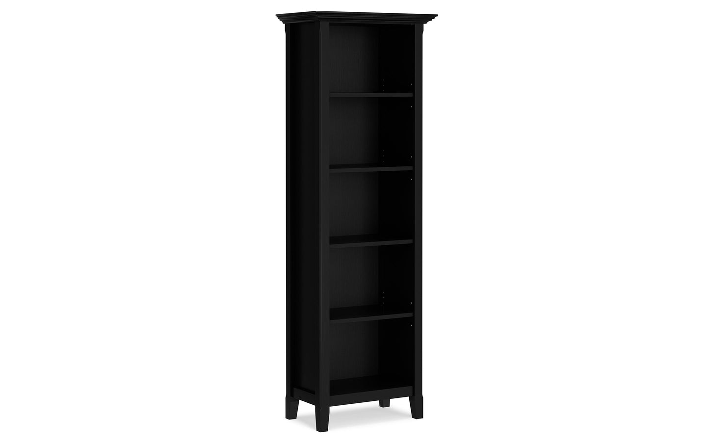 Black | Amherst 72 inch TV Stand with 24 inch 5 Shelf Bookcases (Set of 3)