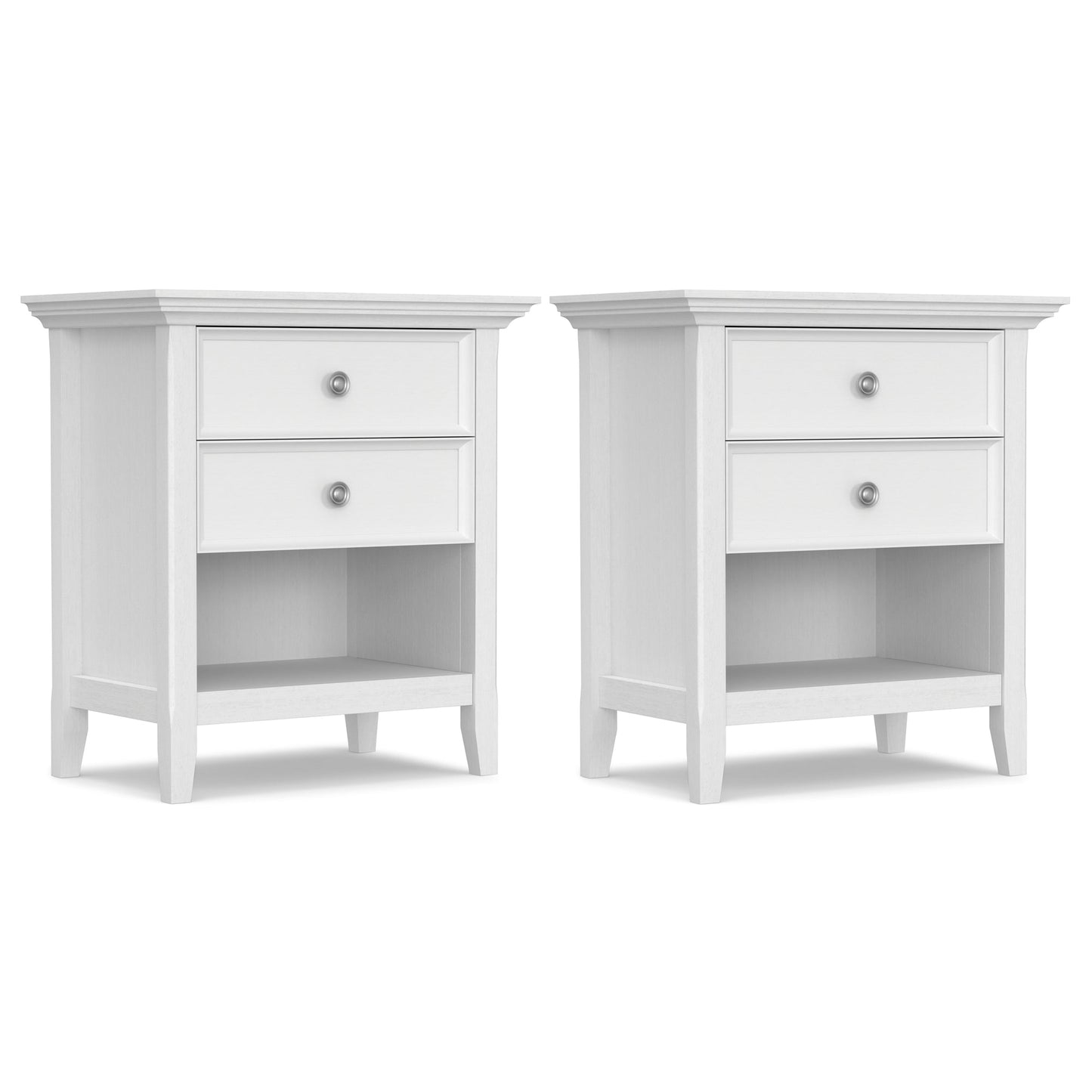White | Amherst 24 inch Bedside Table (Set of 2)