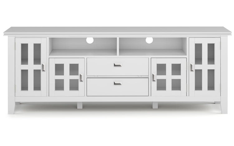 White | Artisan 72 inch TV Stand with 26 inch 5 Shelf Bookcases (Set of 3)