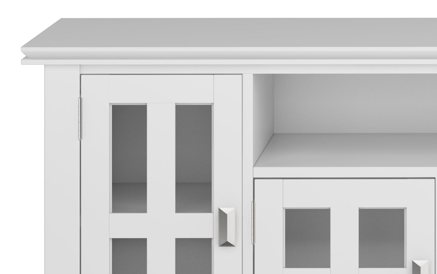 White | Artisan 72 inch TV Stand with 26 inch 5 Shelf Bookcases (Set of 3)