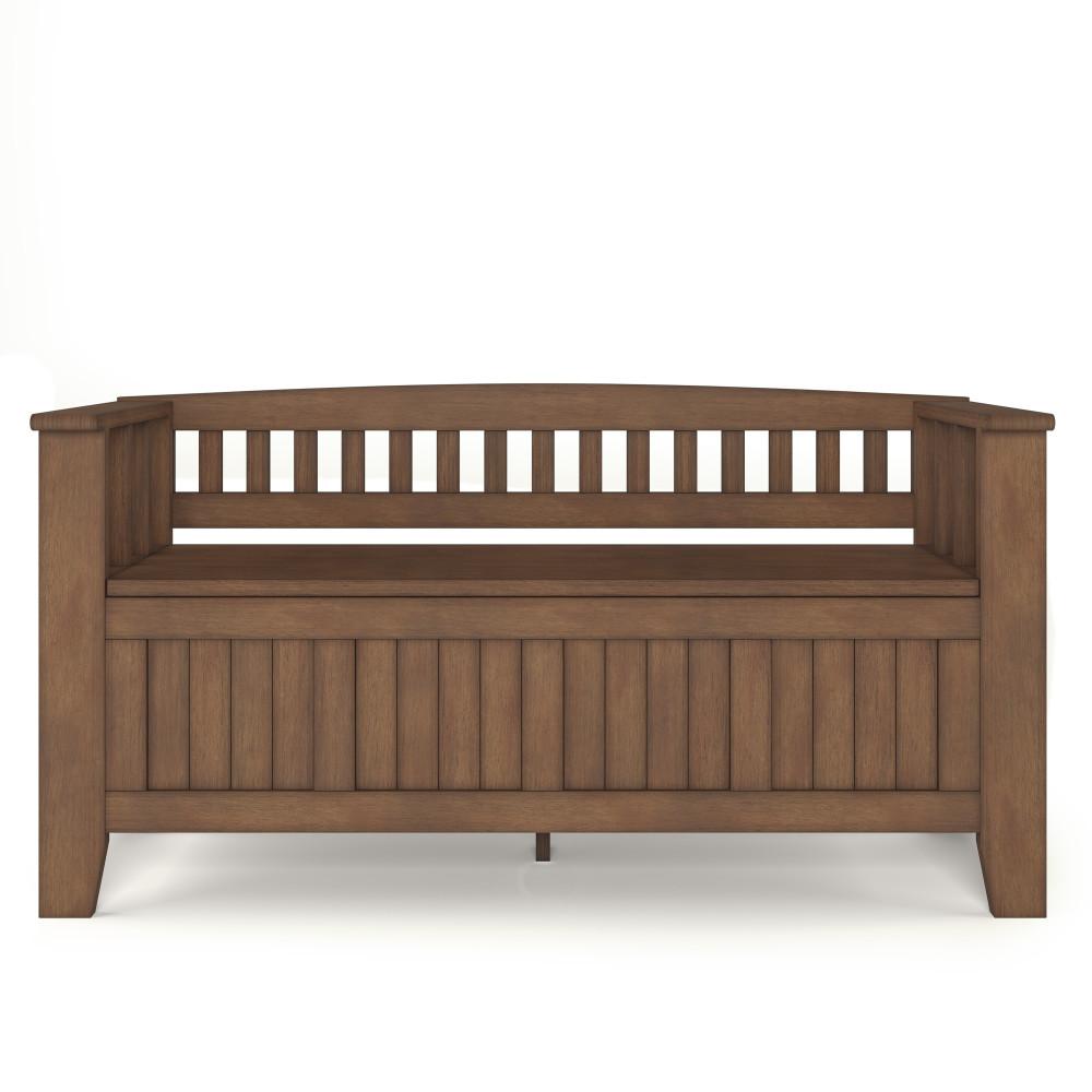 Rustic Natural Aged Brown | Acadian Entryway Bench