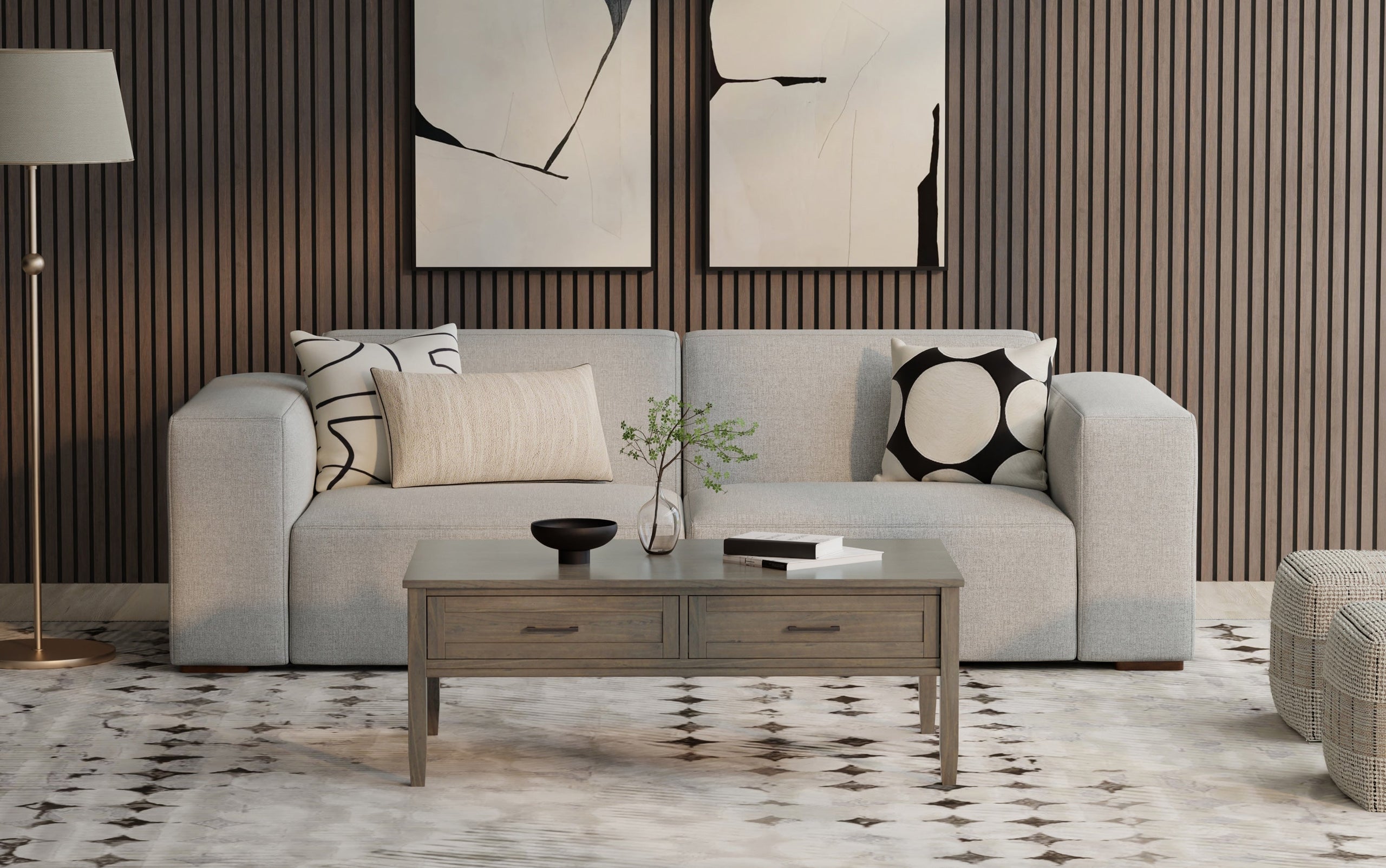 Pale Grey Performance Fabric | Rex 2 Seater Sofa in Performance Fabric