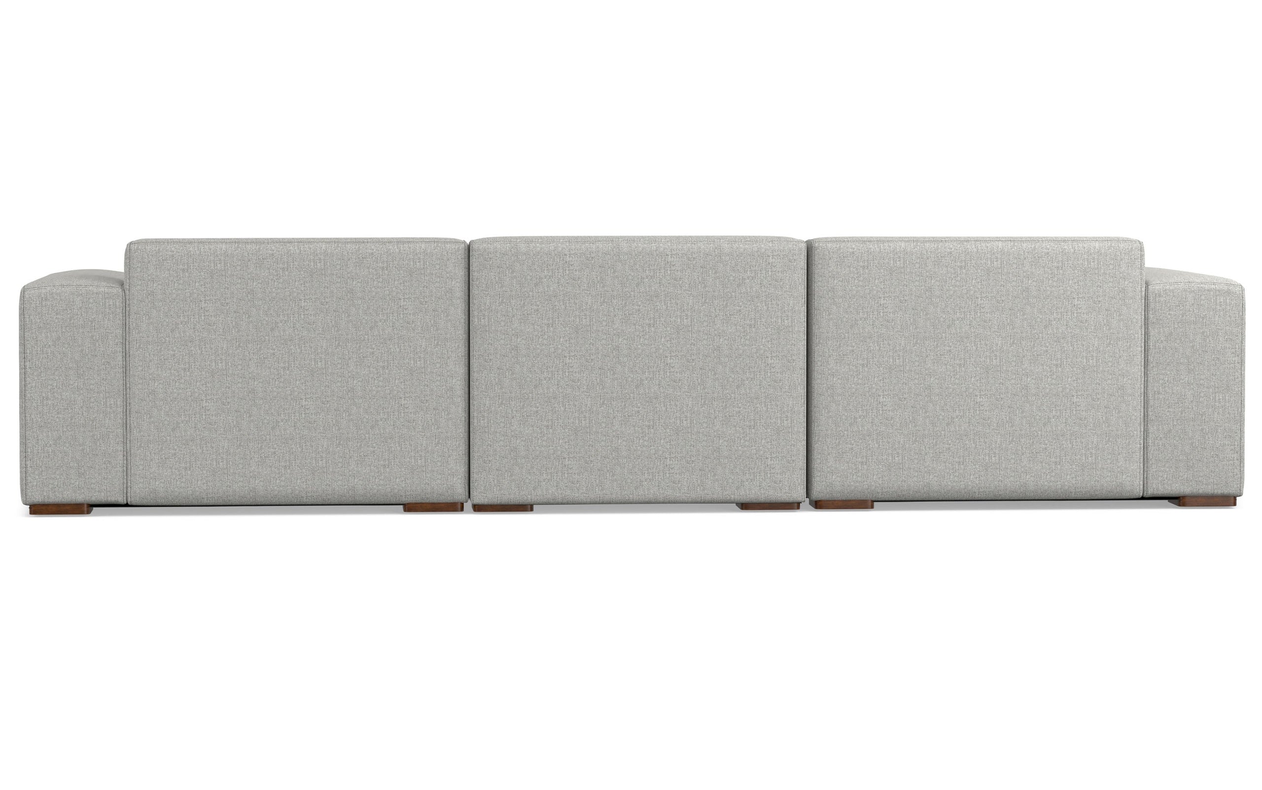 Pale Grey Performance Fabric | Rex 3 Seater Sofa and Ottoman in Performance Fabric