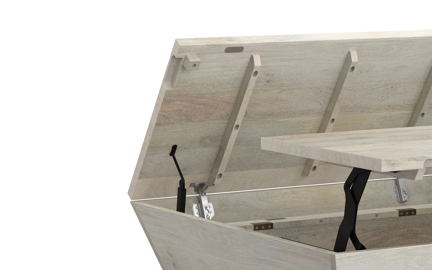 White Wash | Abba 36 inch Square Lift Top Coffee Table