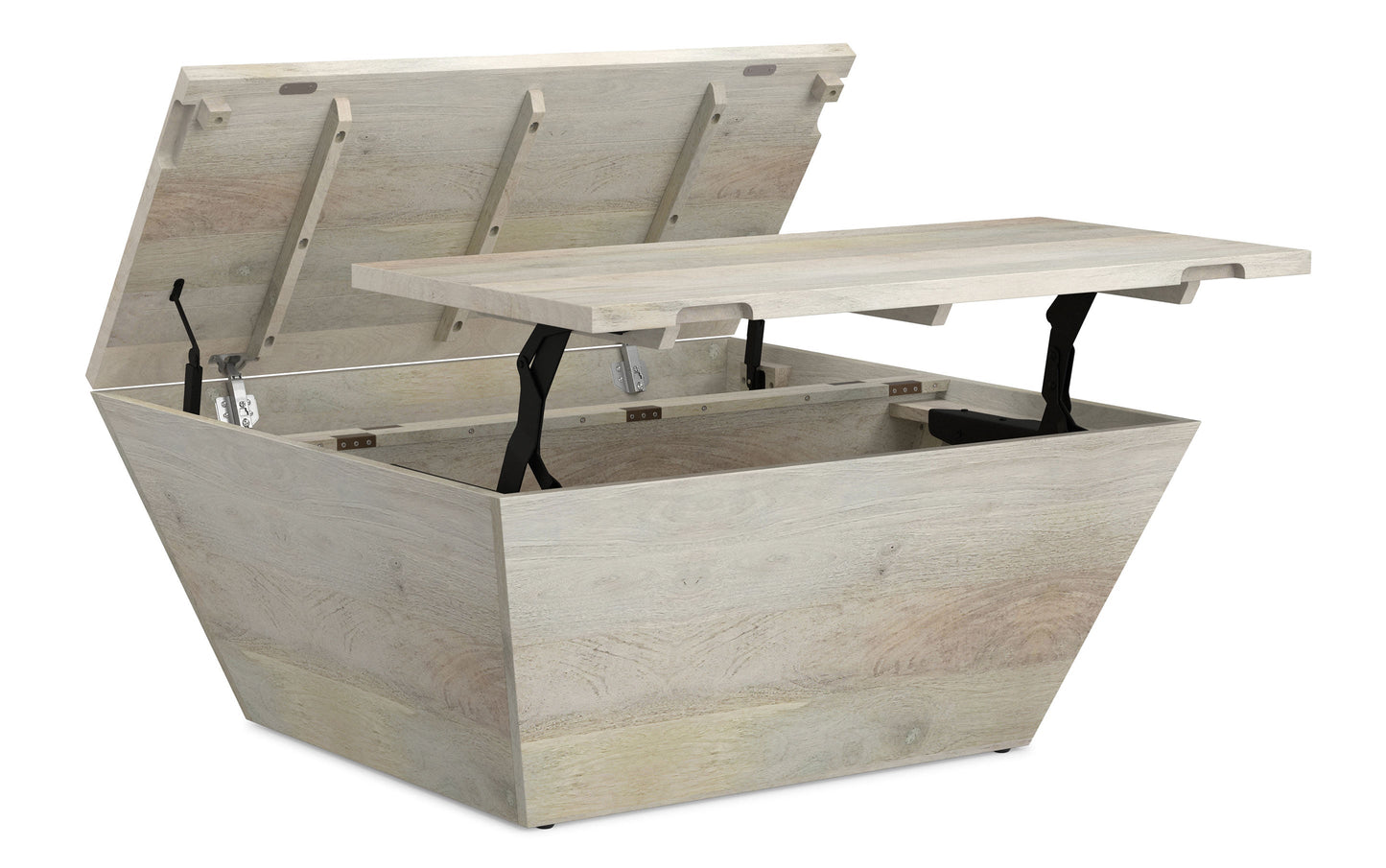 White Wash | Abba 36 inch Square Lift Top Coffee Table