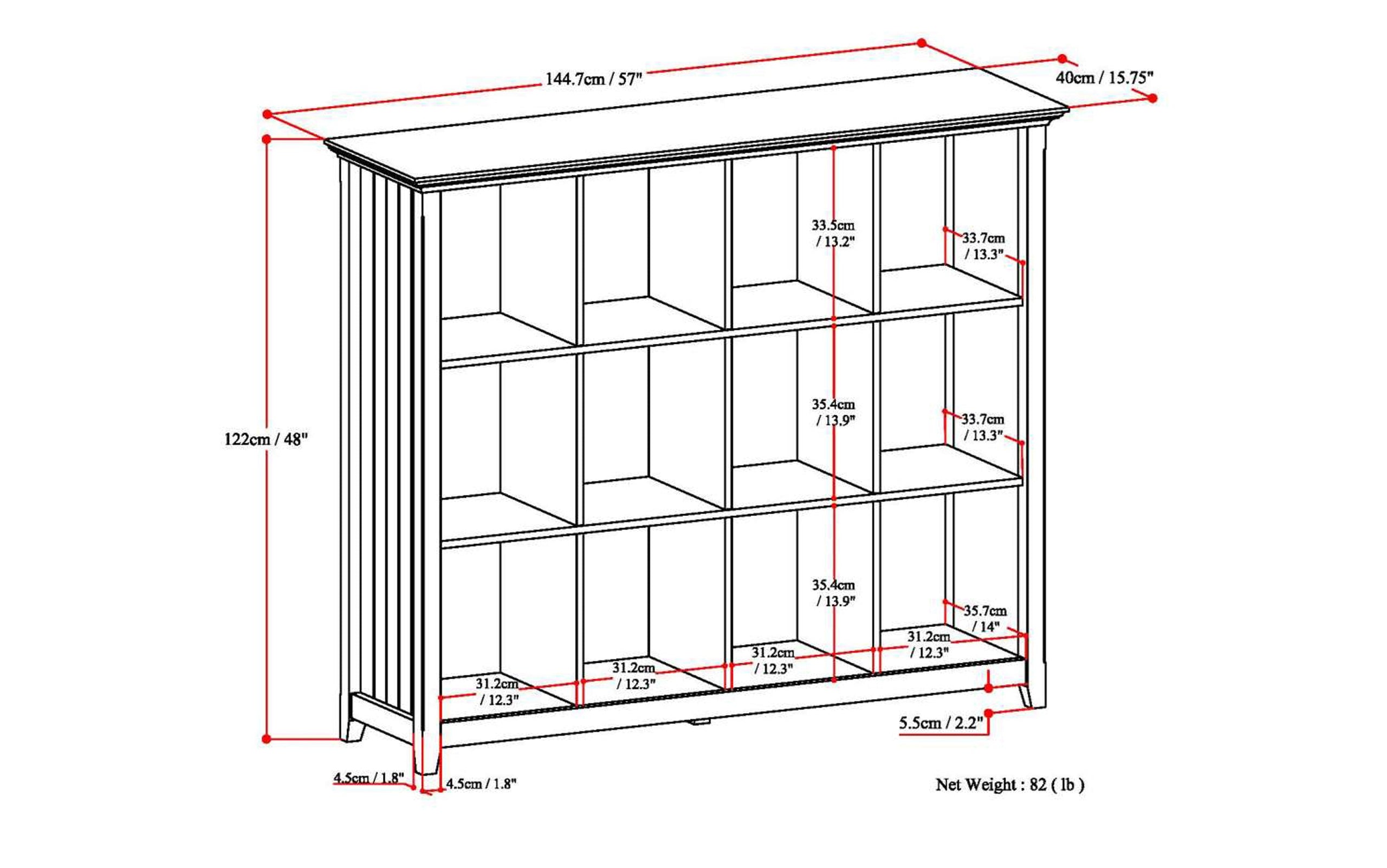 Light Golden Brown | Acadian 12 Cube Storage