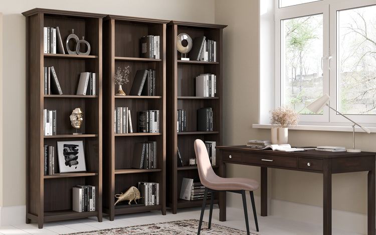Brunette Brown | Acadian 5 Shelf Bookcase