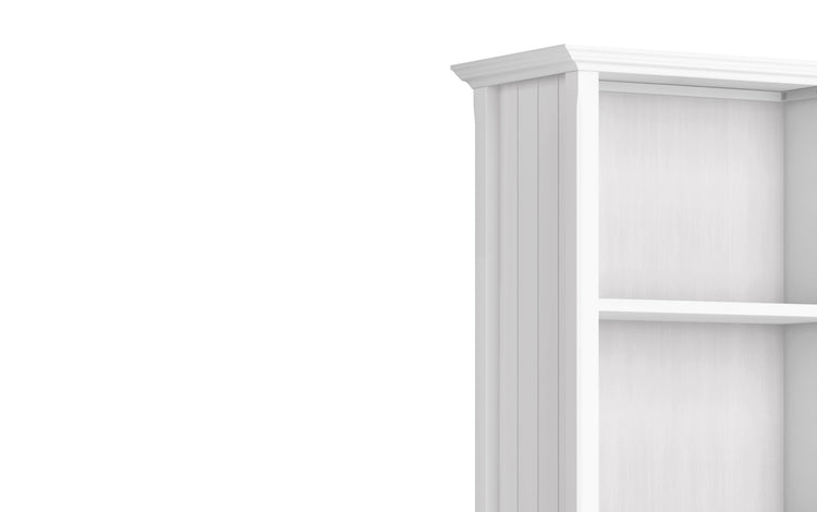 White | Acadian 5 Shelf Bookcase