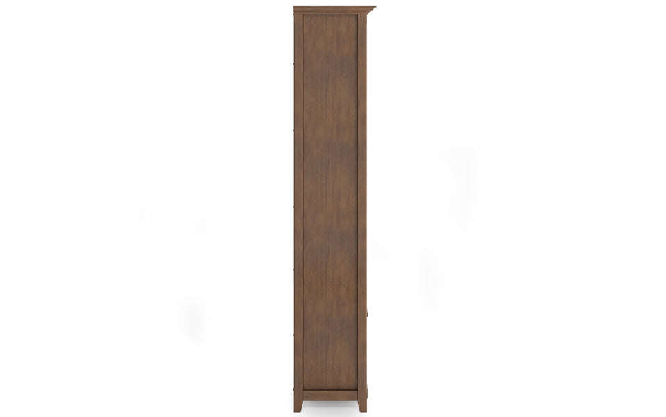 Rustic Natural Aged Brown | Amherst 5 Shelf Bookcase