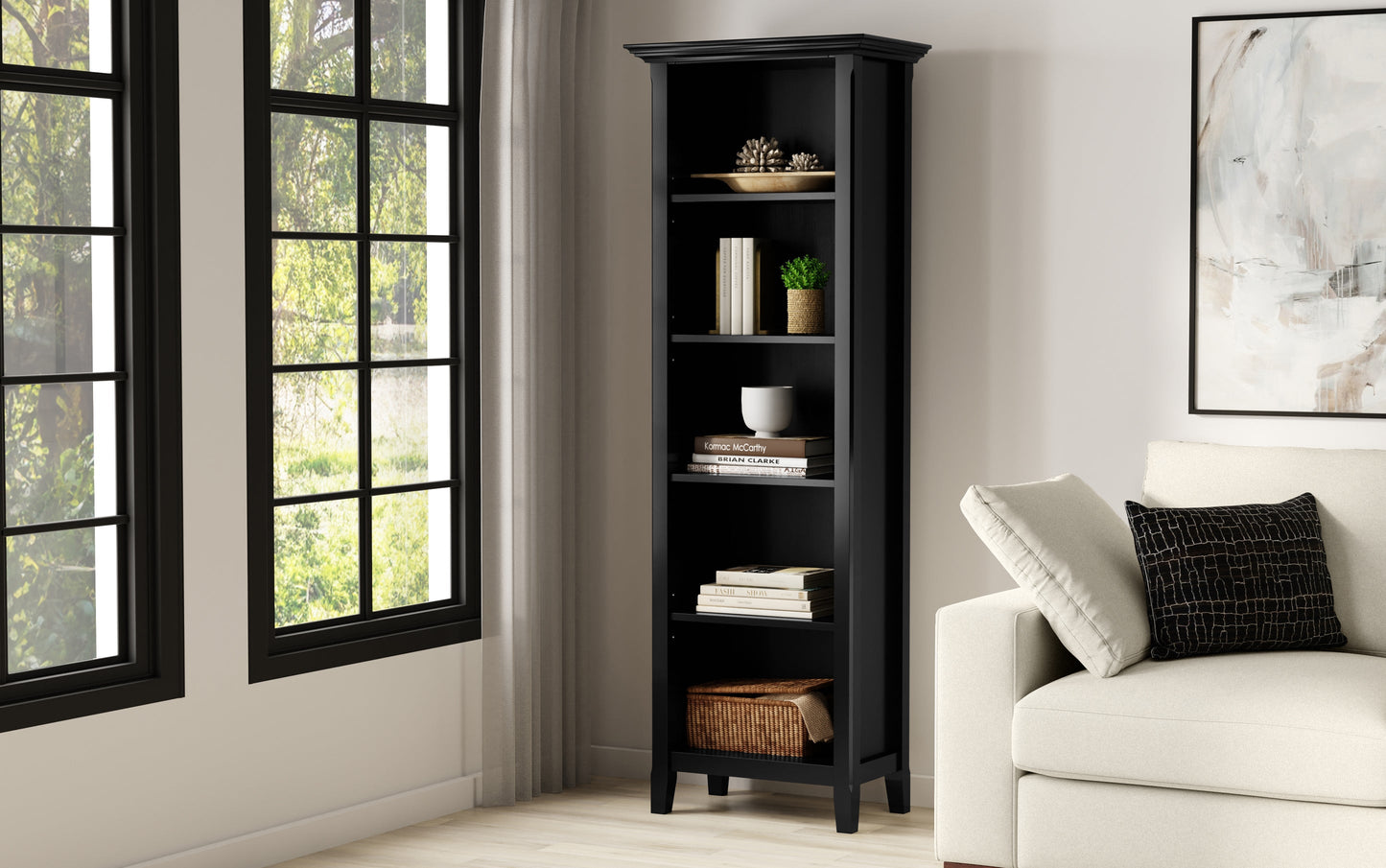 Black | Amherst 24 inch 5 Shelf Bookcase