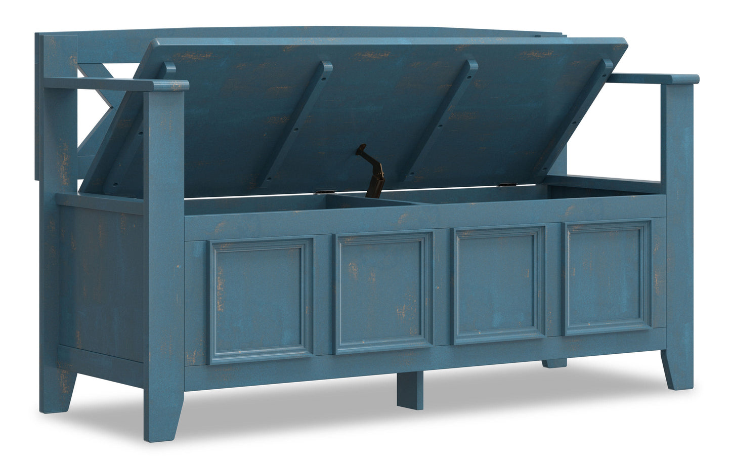 Distressed Coastal Blue | Amherst Entryway Bench