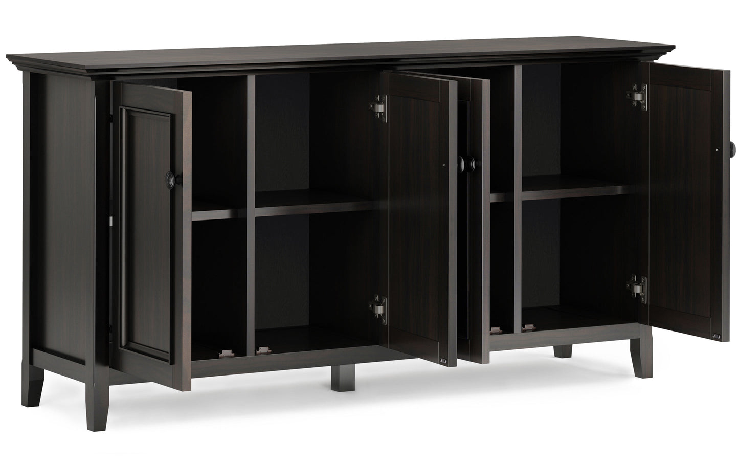 Hickory Brown | Amherst Wide 4 Door Storage Cabinet