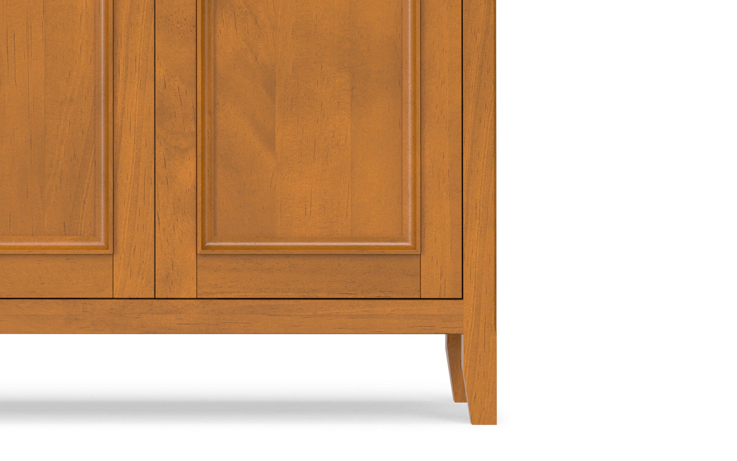 Light Golden Brown | Amherst Wide 4 Door Storage Cabinet