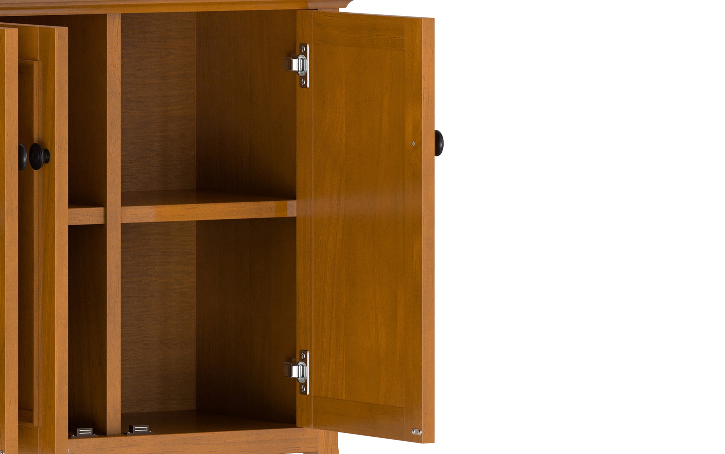 Light Golden Brown | Amherst Wide 4 Door Storage Cabinet