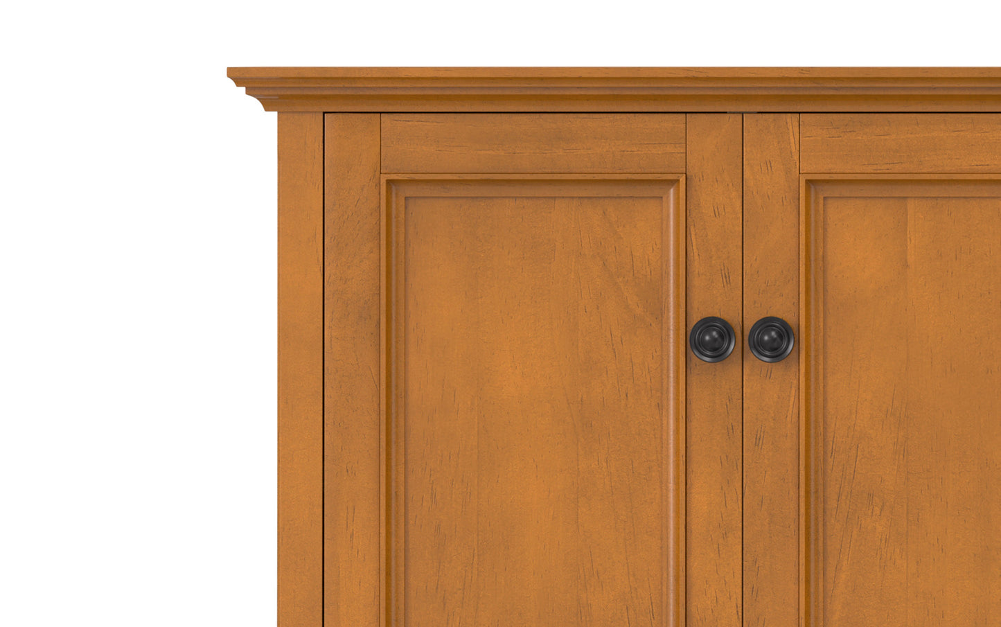 Light Golden Brown | Amherst Wide 4 Door Storage Cabinet