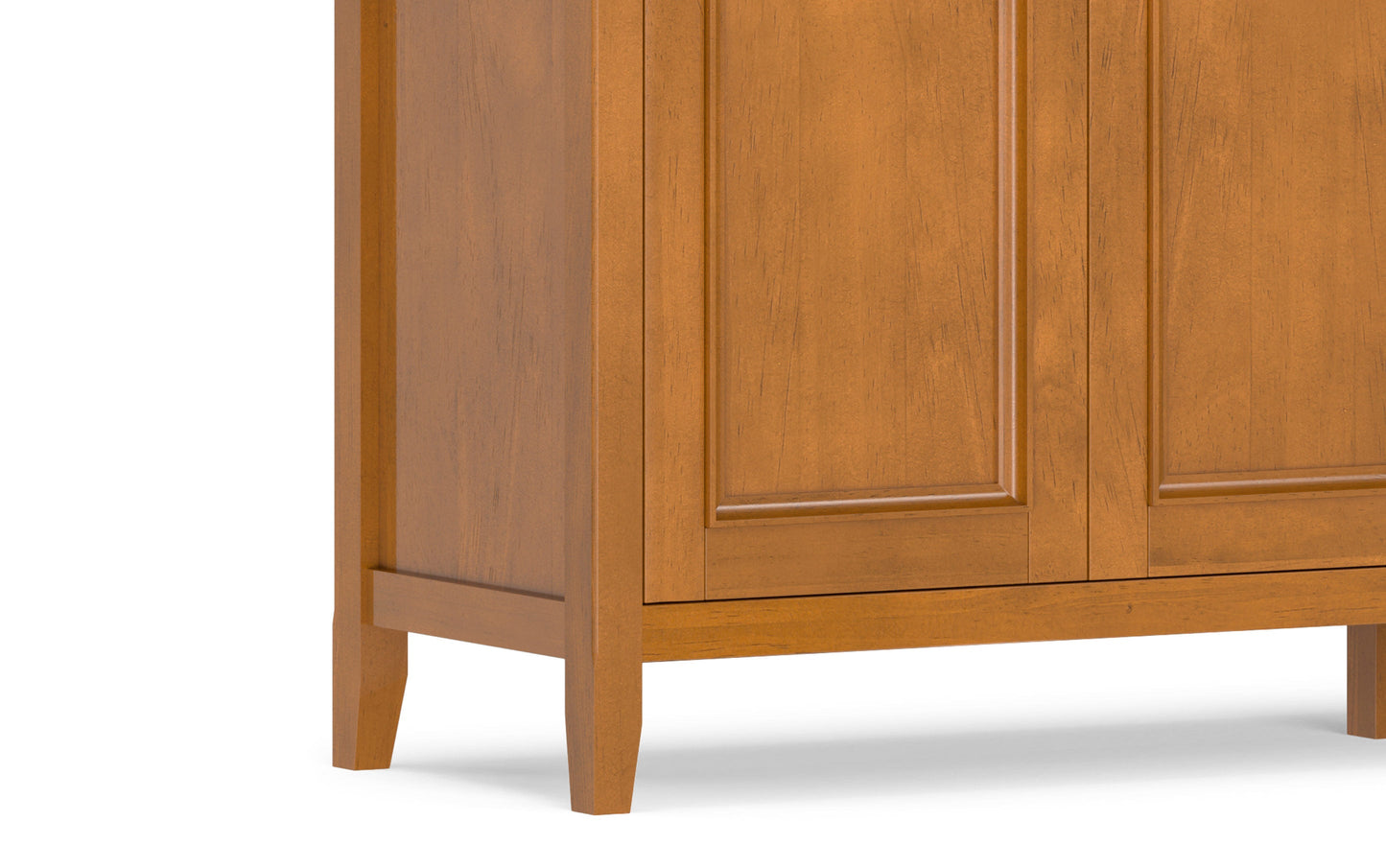 Light Golden Brown | Amherst Wide 4 Door Storage Cabinet
