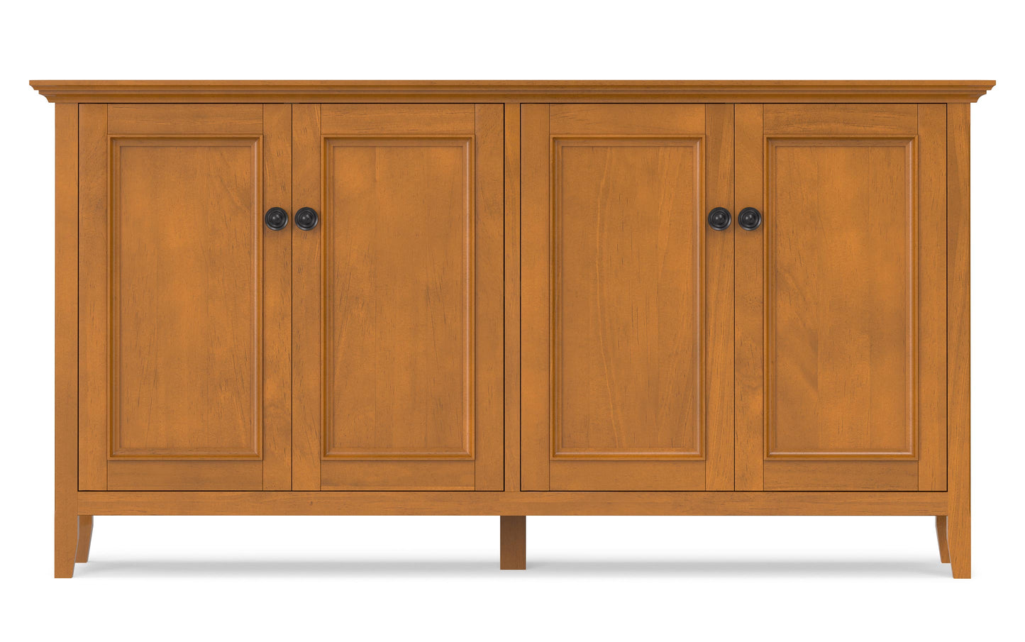 Light Golden Brown | Amherst Wide 4 Door Storage Cabinet