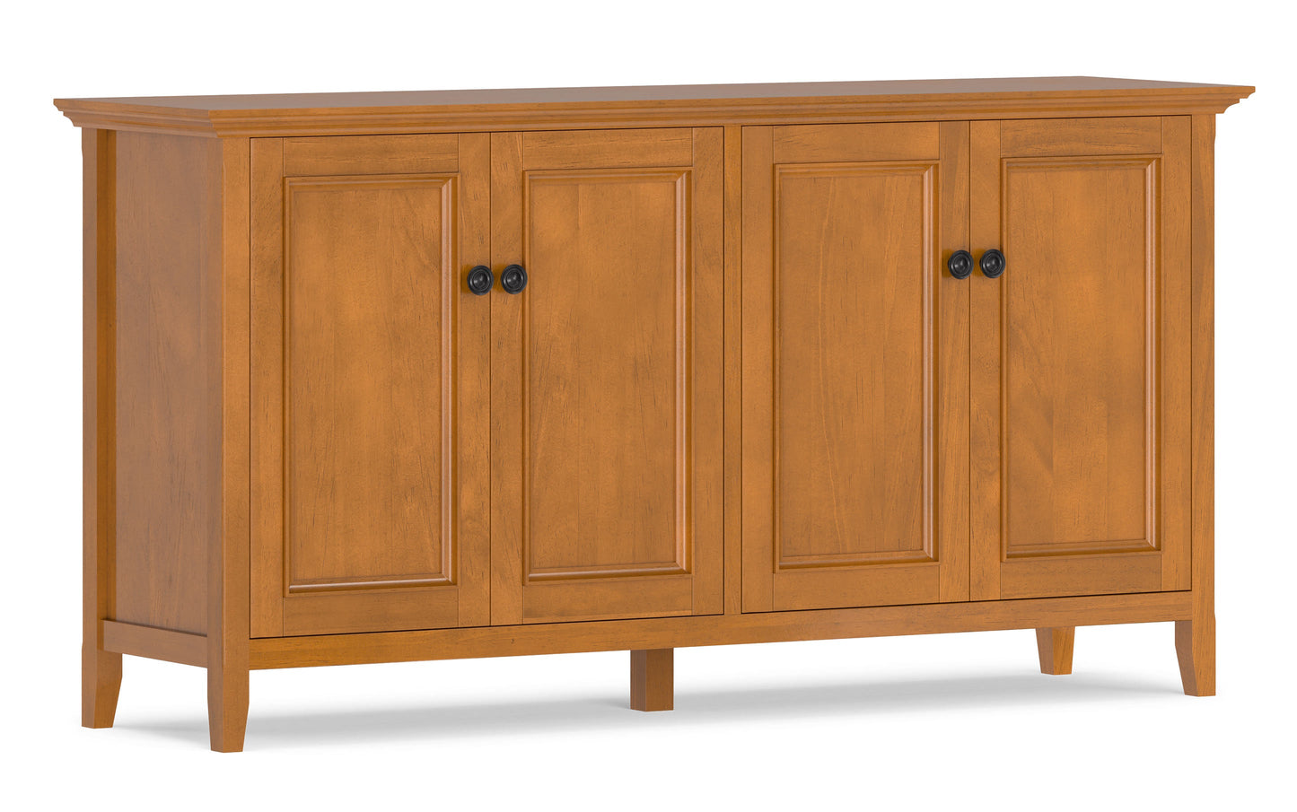 Light Golden Brown | Amherst Wide 4 Door Storage Cabinet