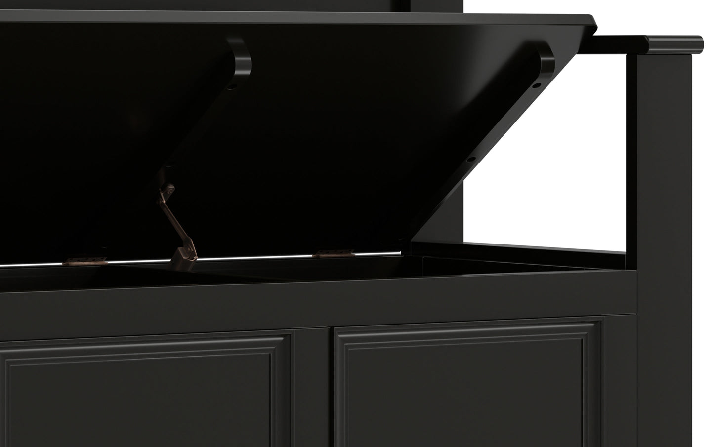 Black | Amherst Small Entryway Storage Bench