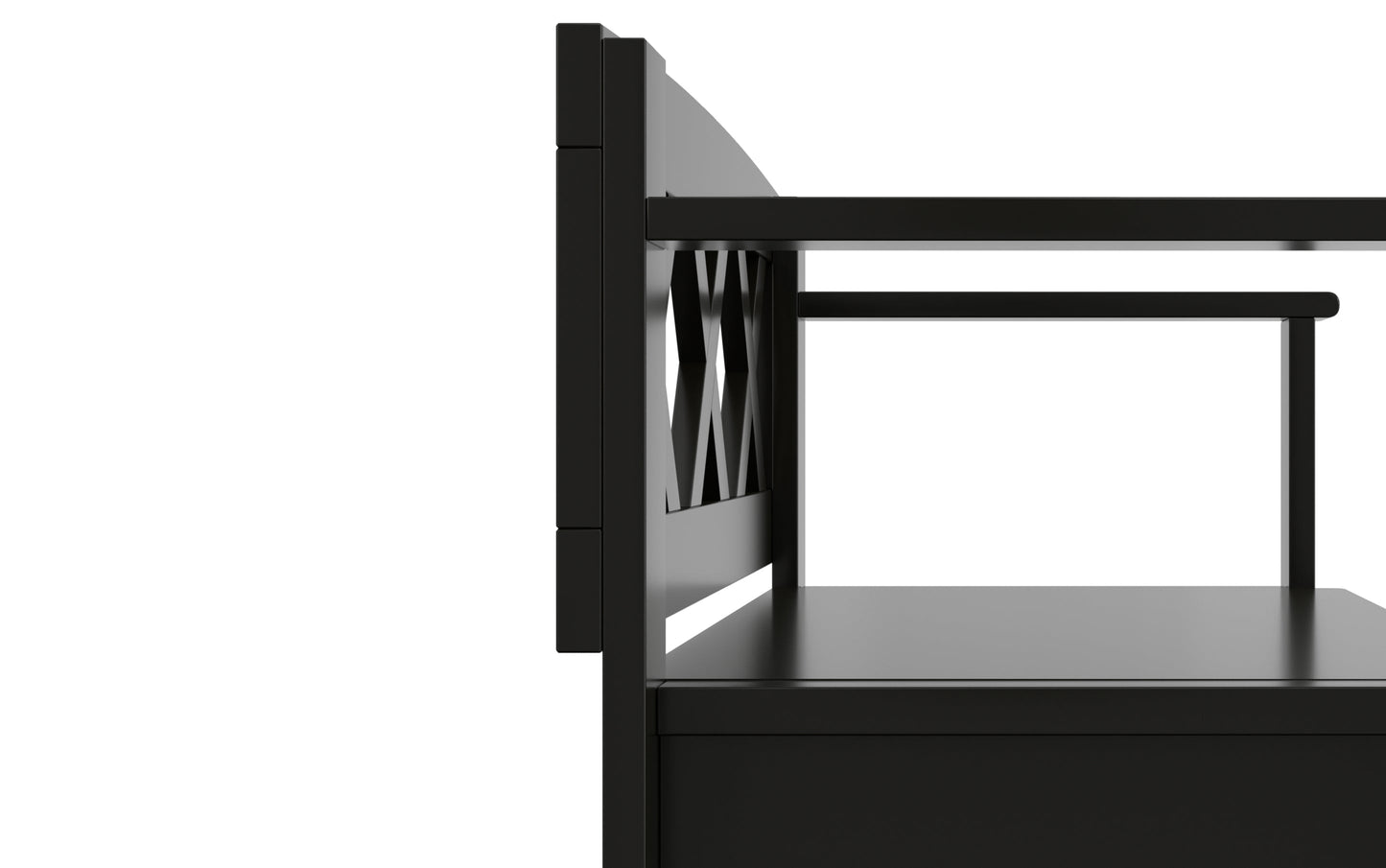 Black | Amherst Small Entryway Storage Bench