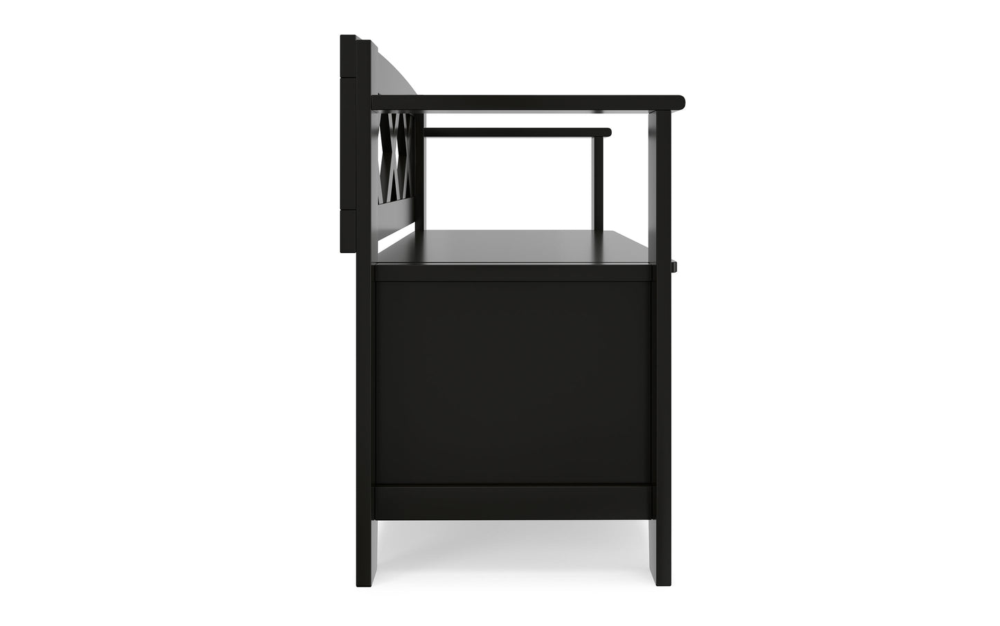 Black | Amherst Small Entryway Storage Bench