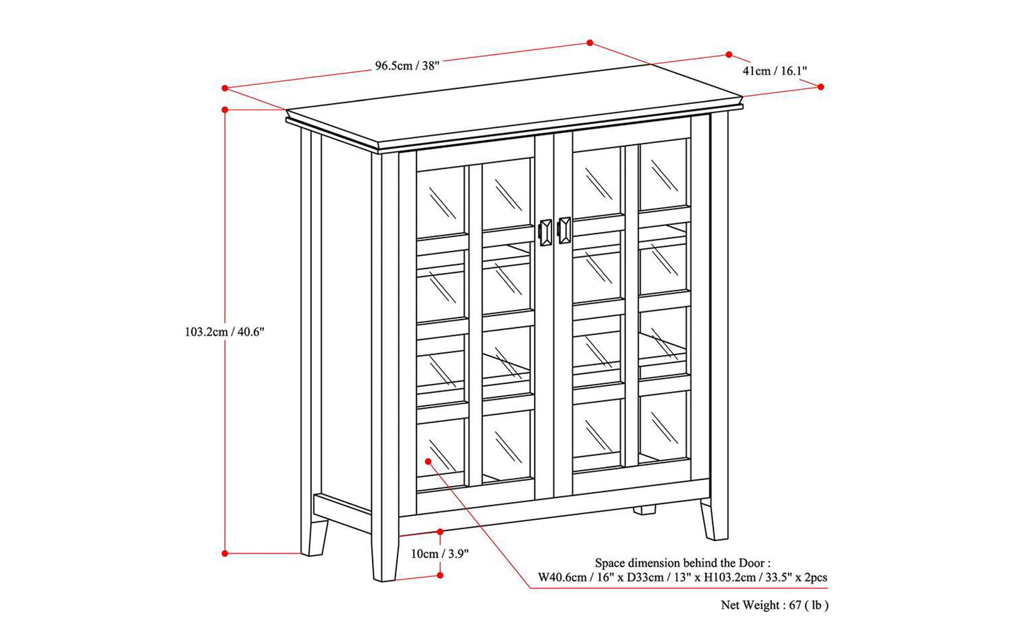 Tobacco Brown | Artisan Medium Storage Cabinet