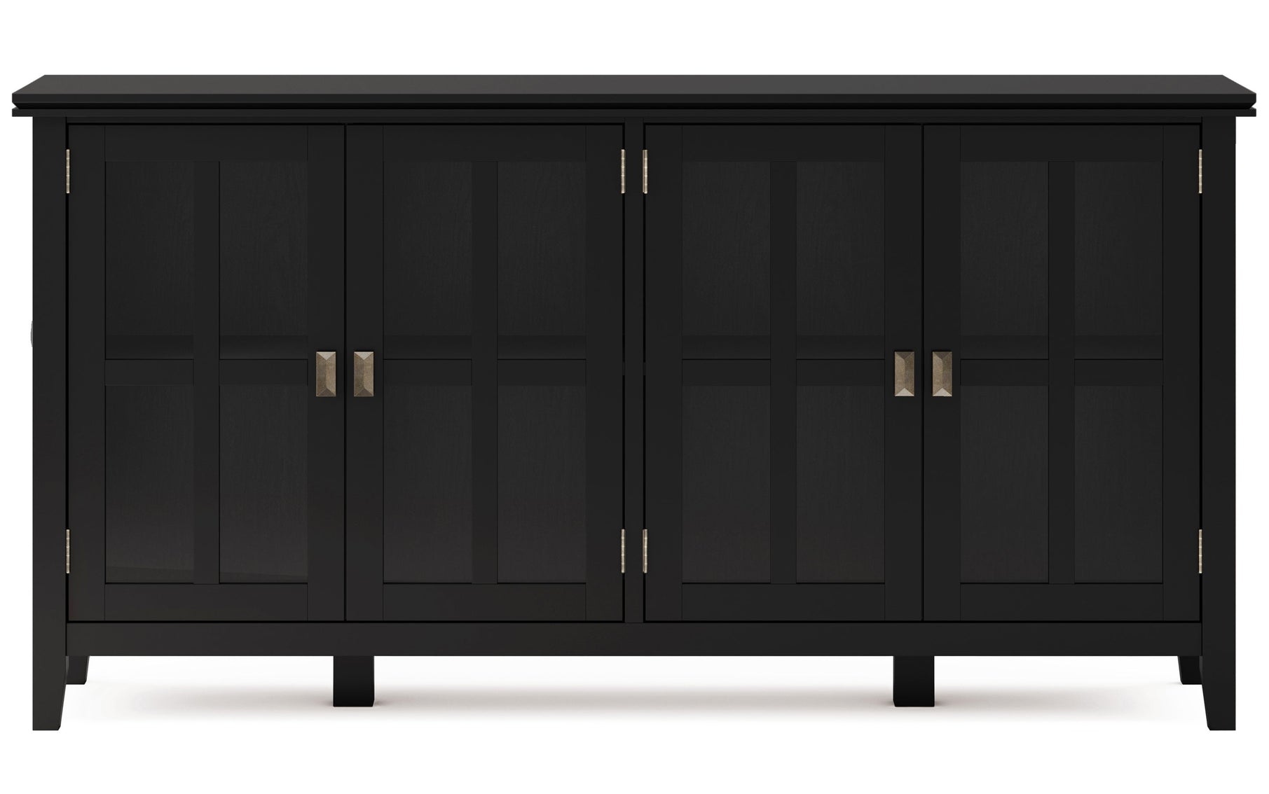 Black | Artisan Wide 4 Door Storage Cabinet