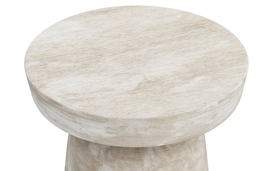 Distressed White Wash | Robbie Accent Table