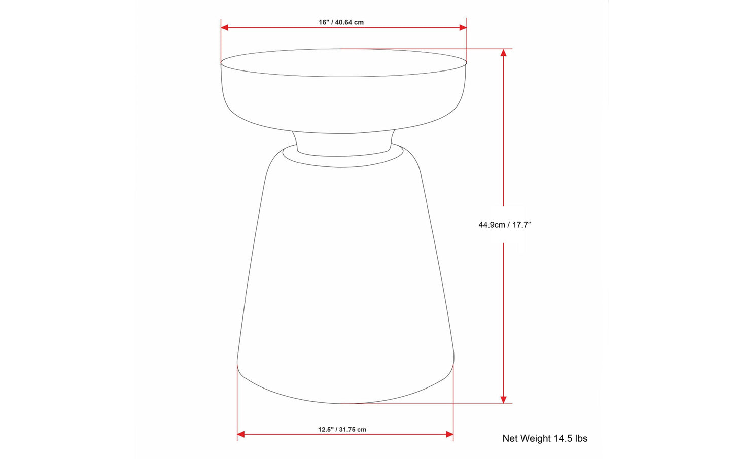 Distressed White Wash | Robbie Accent Table
