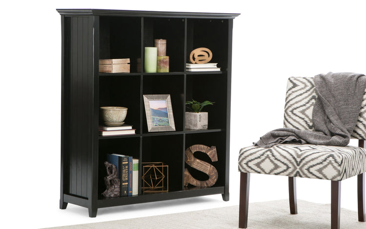 Black | Acadian Nine Cube Bookcase & Storage Unit