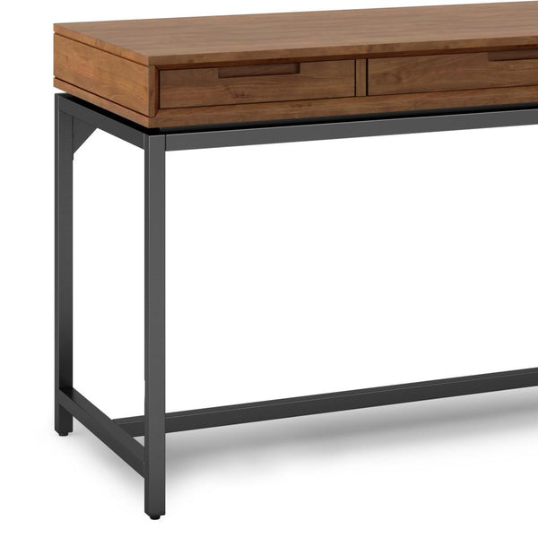 Medium Saddle Brown Solid Wood - Rubberwood | Banting Mid Century Desk