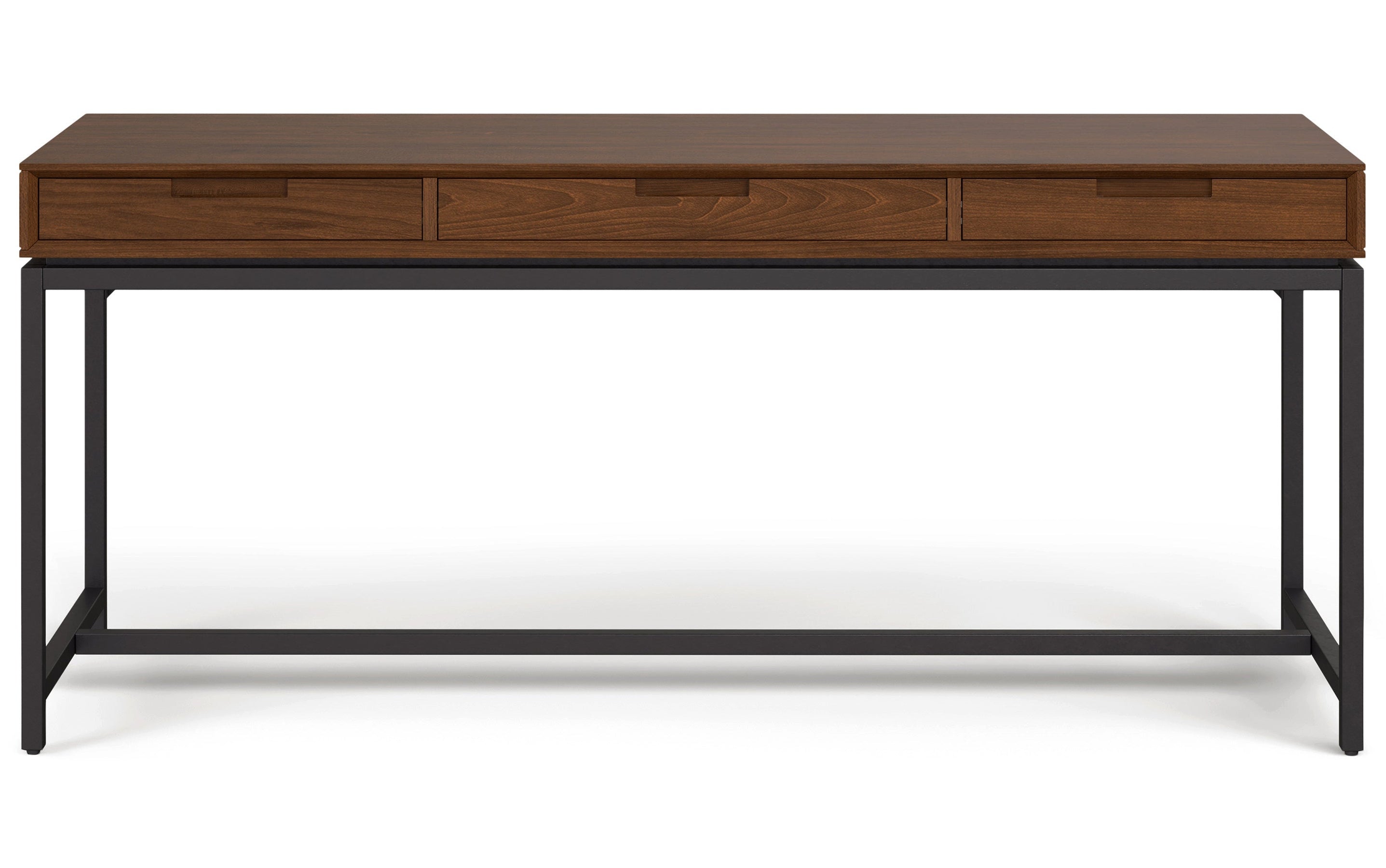 Walnut Solid Wood - Walnut Veneer | Banting Mid Century Wide Desk
